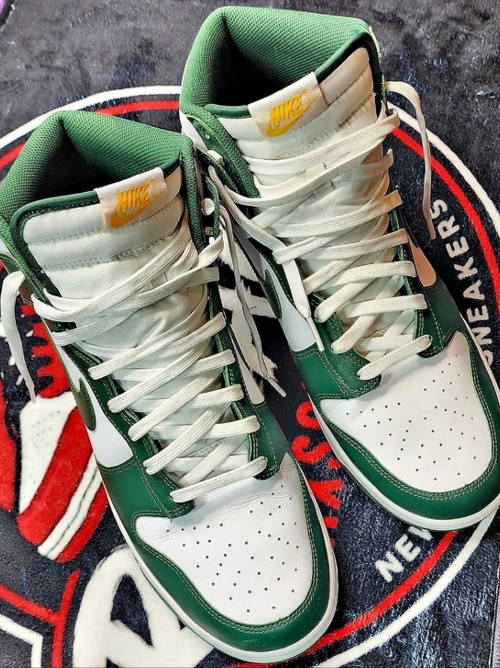 Nike Dunk High Green & White US 14